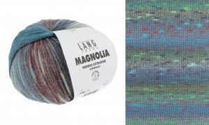 Lang Yarns Magnolia - Pelote de 100 gr - Coloris 0003 Turquoise/Rouge/Vert