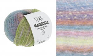 Lang Yarns Magnolia - Pelote de 100 gr - Coloris 0006 Vert Clair/Bleu/Orange