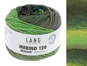 Lang Yarns Merino 120 Dégradé - Pelote de 50 gr - Coloris 0002 Vert