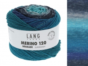 Lang Yarns Merino 120 Dégradé - Pelote de 50 gr - Coloris 0005 Bleu