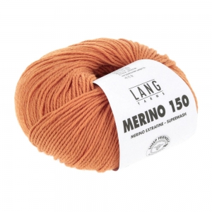 Lang Yarns Merino 150 - Pelote de 50 gr - Coloris 0459 Orange