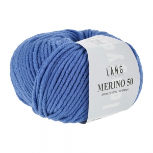 Lang Yarns Merino 50 - Pelote de 100 gr  - Coloris 0006 Bleu