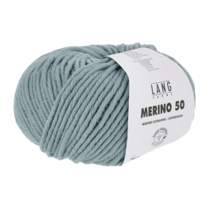 Lang Yarns Merino 50 - Pelote de 100 gr  - Coloris 0072 Menthe Foncé
