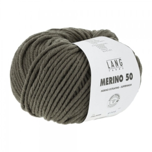 Lang Yarns Merino 50 - Pelote de 100 gr  - Coloris 0098 Olive