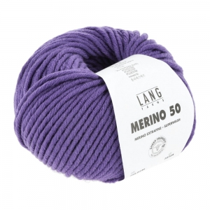 Lang Yarns Merino 50 - Pelote de 100 gr - Coloris 0146 Mauve