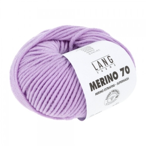 Lang Yarns Merino 70 - Pelote de 50 gr - Coloris 0045 Lilas