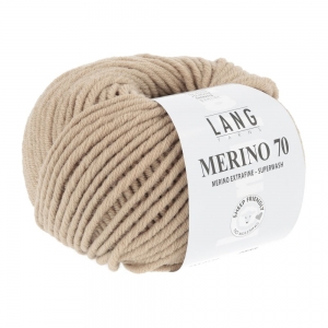 Lang Yarns Merino 70 - Pelote de 50 gr - Coloris 0139 Camel