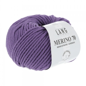 Lang Yarns Merino 70 - Pelote de 50 gr - Coloris 0346 Lilas Foncé