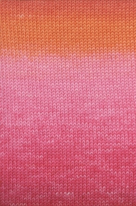 Lang Yarns Merino+ Color - Pelote de 100 gr - Coloris 0208 Rose/Orange/Rouge