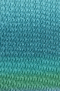 Lang Yarns Merino+ Color - Pelote de 100 gr - Coloris 0210 Pétrole/Vert/Bleu