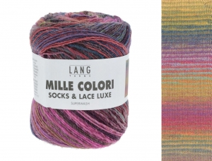 Lang Yarns Mille Colori Socks & Lace Luxe - Pelote de 100 gr - Coloris 0206 Multicolor
