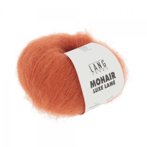 Lang Yarns Mohair Luxe Lamé - Pelote de 25 gr - Coloris 0059 Argent - Orange