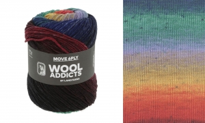 WoolAddicts by Lang Yarns Move 6 Ply - Pelote de 100 gr - Coloris 0004 Rainbow