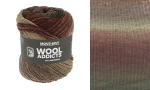 WoolAddicts by Lang Yarns Move 6 Ply - Pelote de 100 gr - Coloris 0006 Brown/Camel/Chestnut