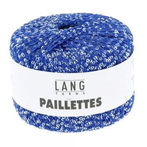 Lang Yarns Paillettes - Pelote de 25 gr - Coloris 0006 Bleu/Argent