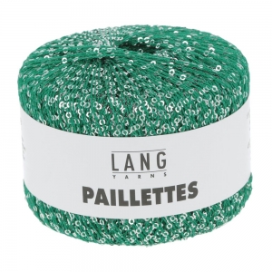 Lang Yarns Paillettes - Pelote de 25 gr - Coloris 0018 Vert Sapin/Argent
