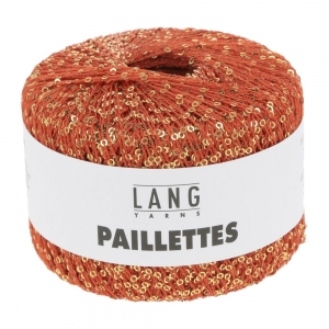 Lang Yarns Paillettes - Pelote de 25 gr - Coloris 0060 Rouge/Or