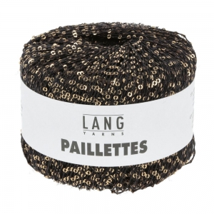 Lang Yarns Paillettes - Pelote de 25 gr - Coloris 0070 Anthracite/Or