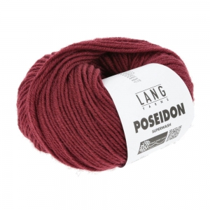 Lang Yarns Poseidon - Pelote de 50 gr - Coloris 0063 Rouge Foncé