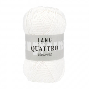 Lang Yarns Quattro - Pelote de 50 gr - Coloris 0001 Blanc