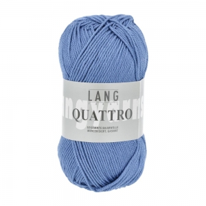 Lang Yarns Quattro - Pelote de 50 gr - Coloris 0010 Bleu