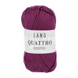 Lang Yarns Quattro - Pelote de 50 gr - Coloris 0066 Bordeaux Clair