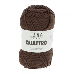Lang Yarns Quattro - Pelote de 50 gr - Coloris 0168 Marron Foncé