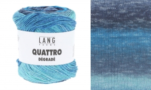 Lang Yarns Quattro Dégradé - Pelote de 100 gr - Coloris 0011 Bleu