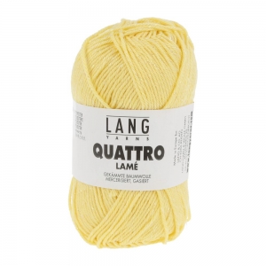 Lang Yarns Quattro Lamé - Pelote de 50 gr - Coloris 0013 Jaune