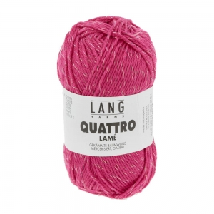 Lang Yarns Quattro Lamé - Pelote de 50 gr - Coloris 0065 Pink