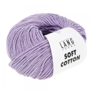 Lang Yarns Soft Cotton - Pelote de 50 gr - Coloris 0007 Lilas