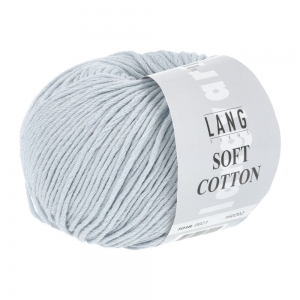 Lang Yarns Soft Cotton - Pelote de 50 gr - Coloris 0021 Bleu Clair