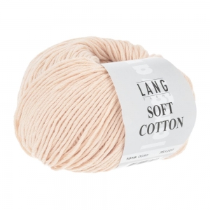 Lang Yarns Soft Cotton - Pelote de 50 gr - Coloris 0030 Saumon