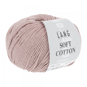 Lang Yarns Soft Cotton - Pelote de 50 gr - Coloris 0048 Vieux Rose