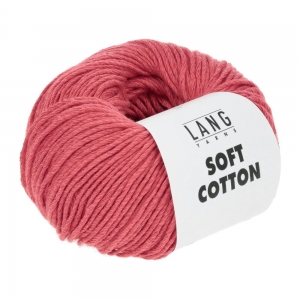 Lang Yarns Soft Cotton - Pelote de 50 gr - Coloris 0060 Rouge Feu