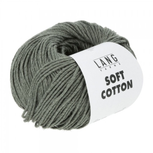 Lang Yarns Soft Cotton - Pelote de 50 gr - Coloris 0098 Olive Foncé
