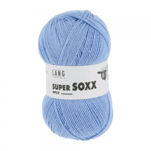 Lang Yarns Super Soxx 6 fils - Pelote de 150 gr - Coloris 0021 Bleu Ciel