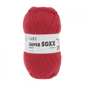 Lang Yarns Super Soxx 6 fils - Pelote de 150 gr - Coloris 0060 Rouge