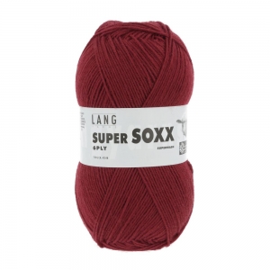 Lang Yarns Super Soxx 6 fils - Pelote de 150 gr - Coloris 0061 Vino