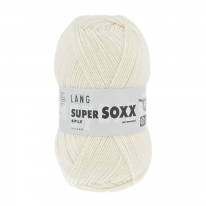 Lang Yarns Super Soxx 6 fils - Pelote de 150 gr - Coloris 0094 Écru