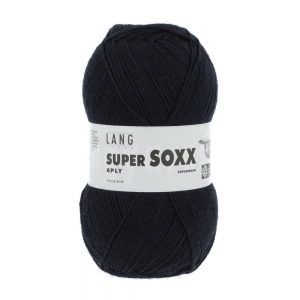 Lang Yarns Super Soxx 6 fils - Pelote de 150 gr - Coloris 0125 Bleu Nuit