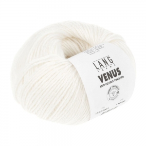 Lang Yarns Venus - Pelote de 50 gr - Coloris 0001 Blanc