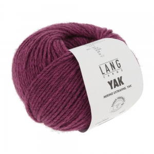 Lang Yarns Yak 1103 - Pelote de 50 gr - Coloris 0065 Framboise Mélangé