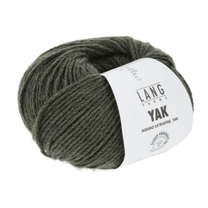 Lang Yarns Yak 1103 - Pelote de 50 gr - Coloris 0098 Olive Foncé
