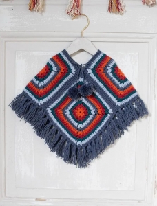 187/23 Modèle Poncho au crochet en Plassard Tendressima