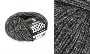 WoolAddicts by Lang Yarns Glamour - Pelote de 50 gr - Coloris 0004 Black/Silver