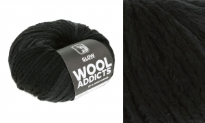 WoolAddicts by Lang Yarns Glow - Pelote de 50 gr - Coloris 0004 Black