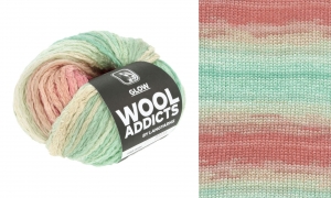 WoolAddicts by Lang Yarns Glow - Pelote de 50 gr - Coloris 0054 Sage/Red