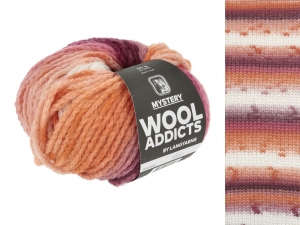 WoolAddicts by Lang Yarns Mystery - Pelote de 50 gr - Coloris 0001 White/Orange/Lilac