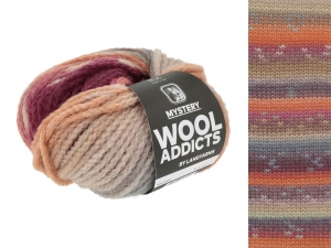 WoolAddicts by Lang Yarns Mystery - Pelote de 50 gr - Coloris 0002 Orange/Grey/Bordeaux